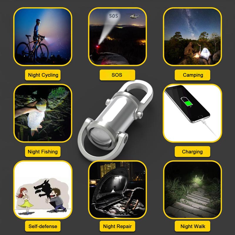 Joyliveo 1200LM Super Bright MiniKeychain Flashlight Waterproof