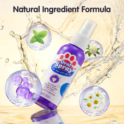 Joyliveo Pet Teeth Cleaning Spray | Tartar Dissolver & Breath Freshener