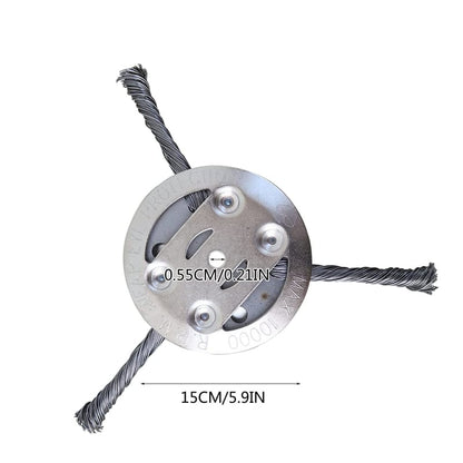 Joyliveo 6 inch Steel Wire Brush Cutter Trimmer Head