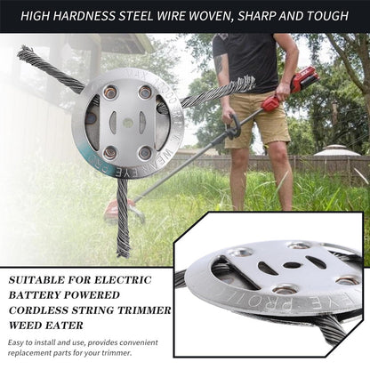 Joyliveo 6 inch Steel Wire Brush Cutter Trimmer Head