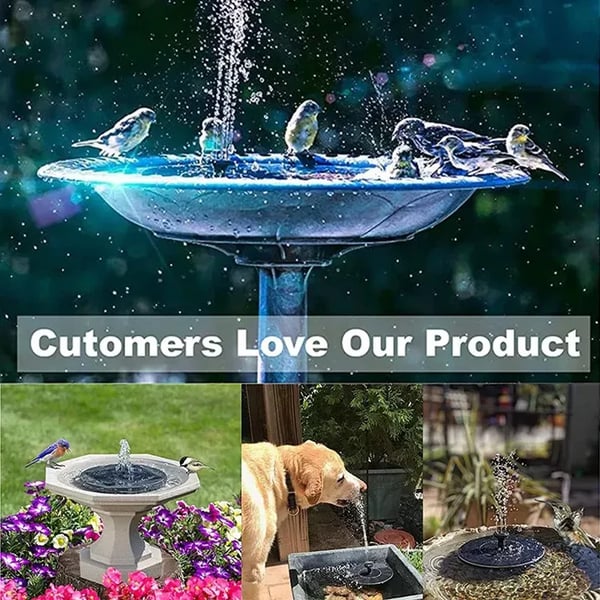 Compact Solar Bird Fountain Pump