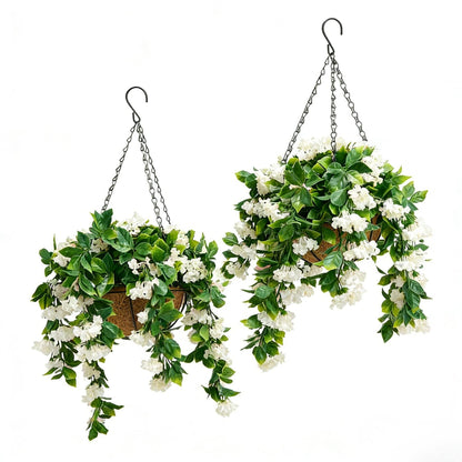 NO-Fade Faux Crepe Myrtle Hanging Baskets