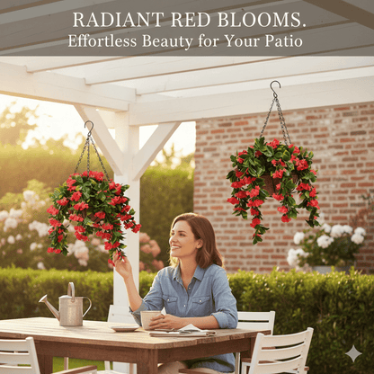 NO-Fade Faux Crepe Myrtle Hanging Baskets
