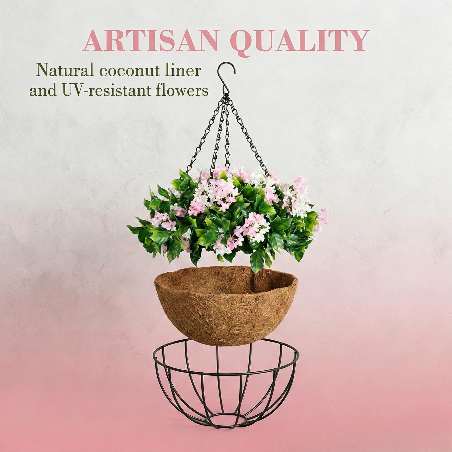NO-Fade Faux Crepe Myrtle Hanging Baskets
