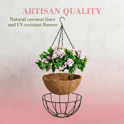NO-Fade Faux Crepe Myrtle Hanging Baskets