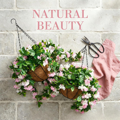 NO-Fade Faux Crepe Myrtle Hanging Baskets