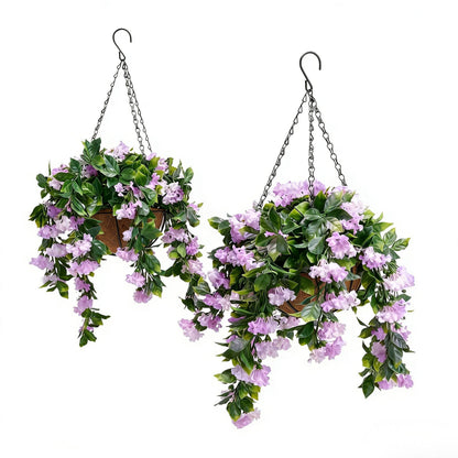 NO-Fade Faux Crepe Myrtle Hanging Baskets