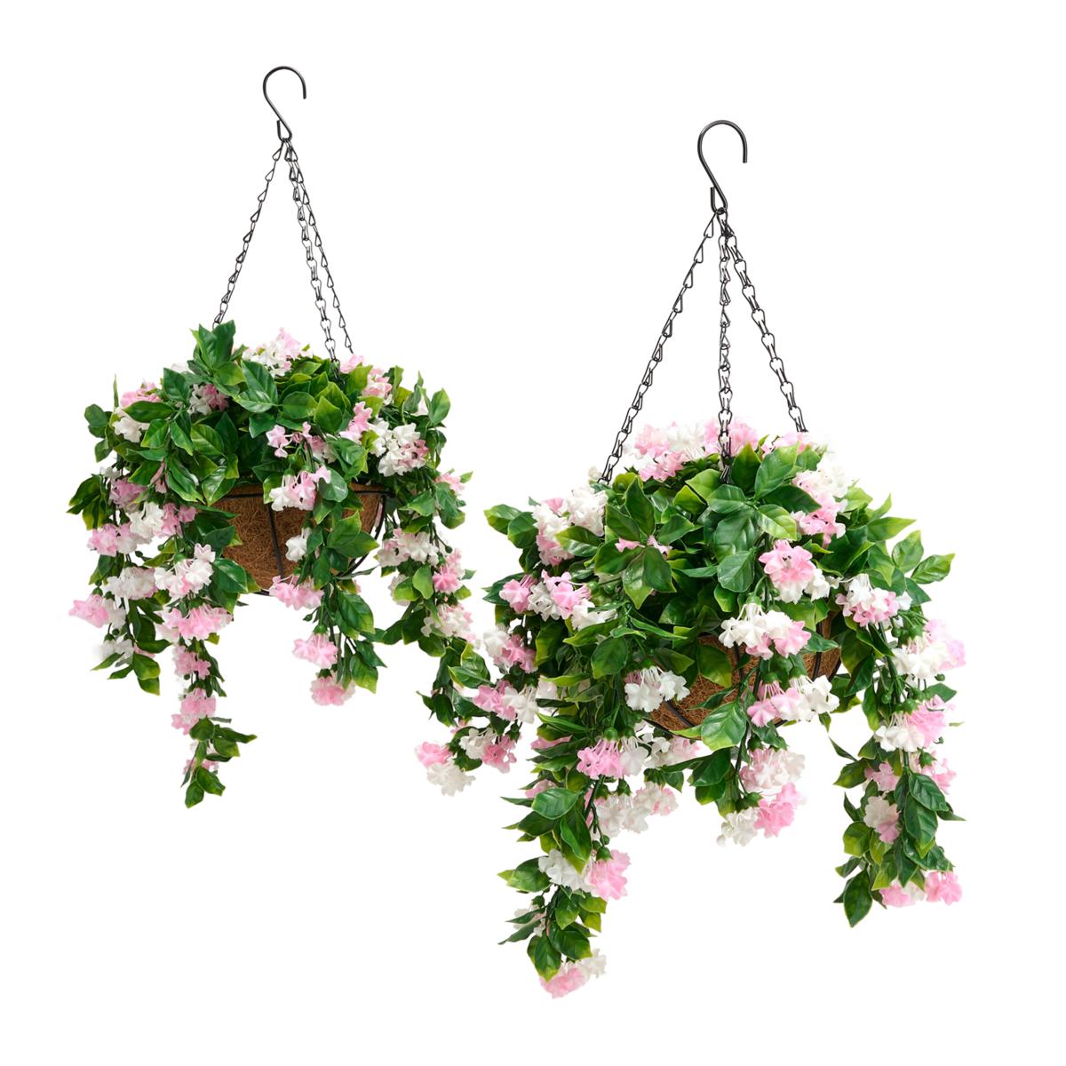 NO-Fade Faux Crepe Myrtle Hanging Baskets