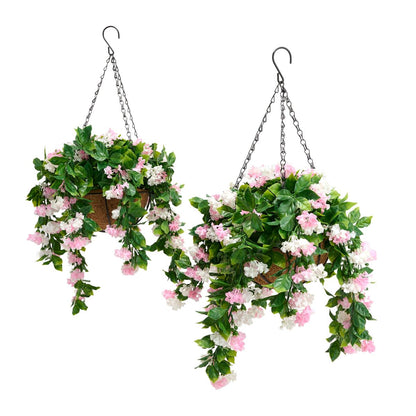 NO-Fade Faux Crepe Myrtle Hanging Baskets