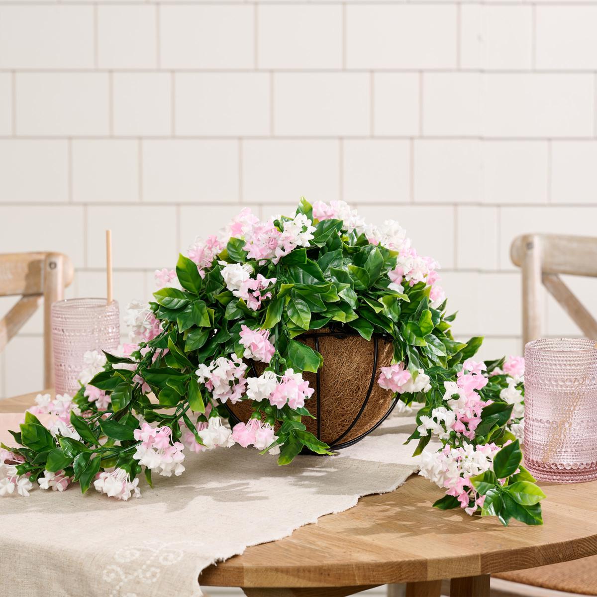 NO-Fade Faux Crepe Myrtle Hanging Baskets