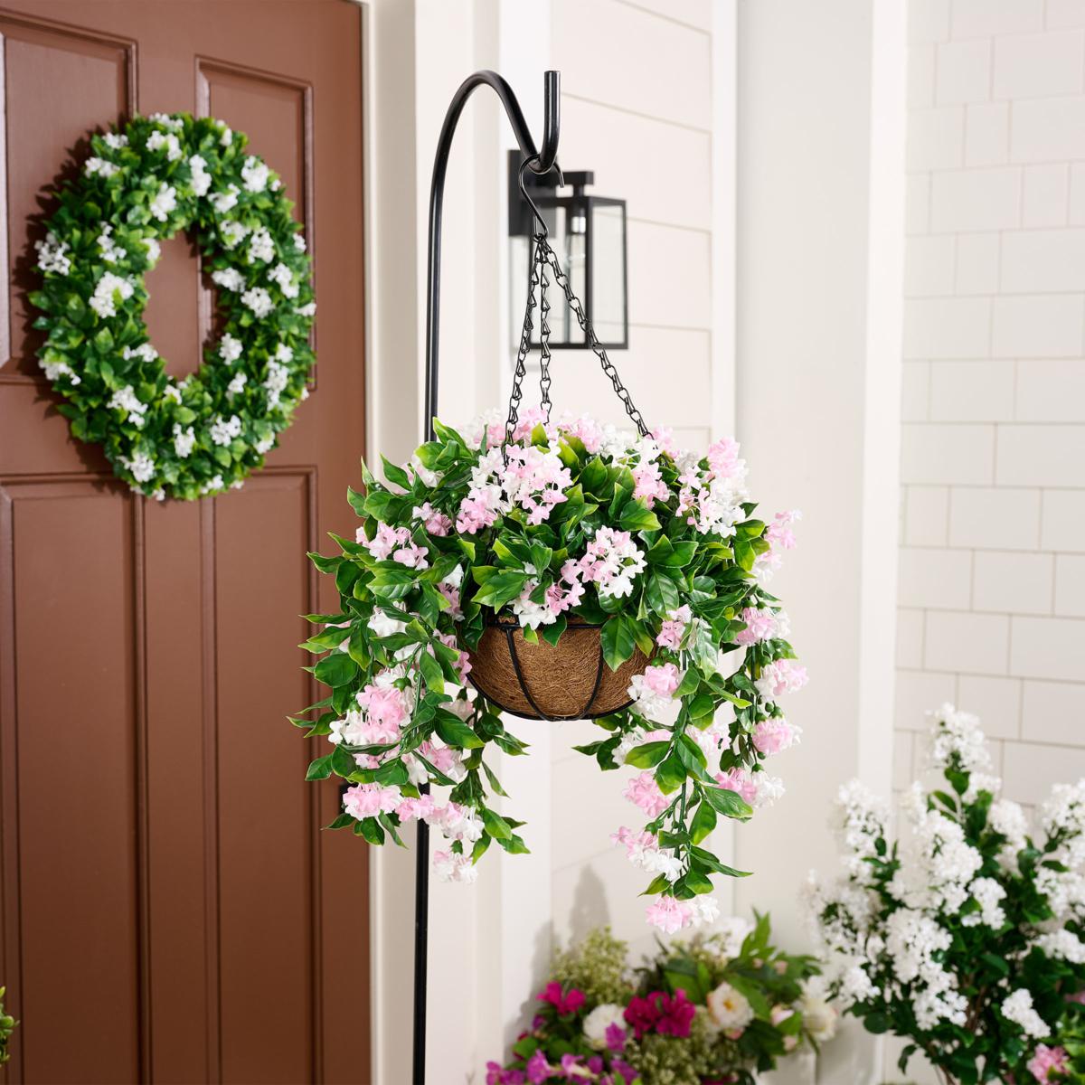 NO-Fade Faux Crepe Myrtle Hanging Baskets