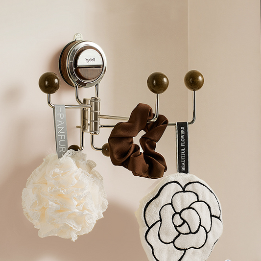 Joyliveo No-Drill Rotating Suction Hooks丨Strong Hold, Easy Wall Installatio