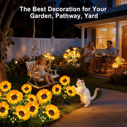 Solar Powered Sunflower Garden Lights-2 Pack